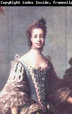 Allan Ramsay Queen Charlotte as painted by Allan Ramsay in 1762.